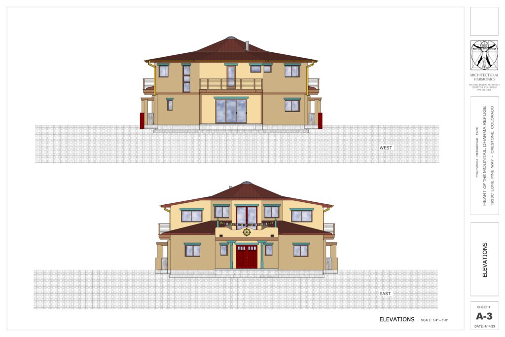 Completed Front and Back Elevation Drawings